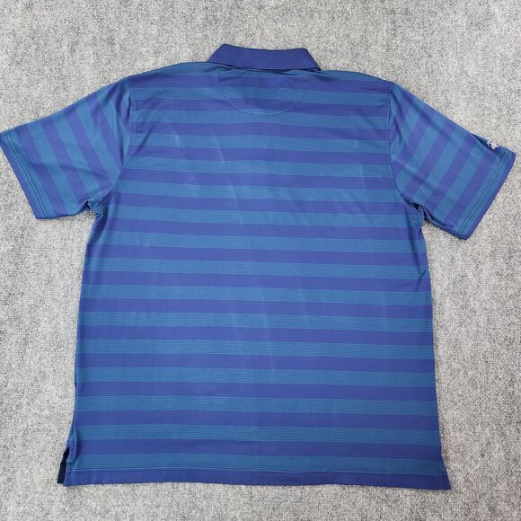 Brooks Brothers Shirt Mens XXL Blue Green Striped Polo Performance Series Golf - Picture 3 of 16